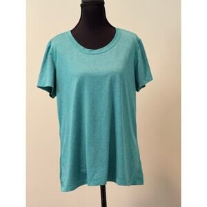 REI Co-op Women's Heathered Teal Short Sleeve Performance T-Shirt